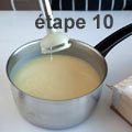 The mixture gets slightly thicker as we mix