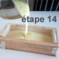 We pour in mold that was lined before (if necessary).